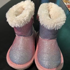 Toddler Size 7 Pink sparkle boots